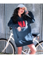 【ANAP】ANAPロゴ裏起毛フーディーワンピース/エメラルド(039)