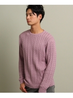ケーブルニット/ライトパープル(080)