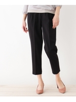 【WEB限定サイズ】センタープレス7分丈パンツ/ブラック(019)