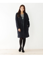 ビッグシルエットボアカーディガン/サックス(090)