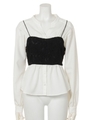 レースビスチェSH TOP/WHT