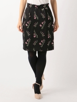 花柄ジャカードタイトスカート/ピンク系