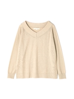 Ｖネックニット/ベージュ3(043)