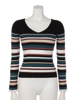 フロントクロスリブニットTOPS/ミックス2