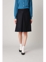 ボタニーストレッチボックスプリーツスカート/ネイビー(120)