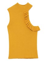 ワンショルダーニットタンク/YEL