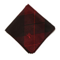 2014/15AW 新作 新品 バーバリー アーガイルチェックハンカチ 34102 赤 メンズ 映える赤色の大人カジュアルな小物