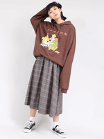 PUNYUS/グレンチェックミモレスカート