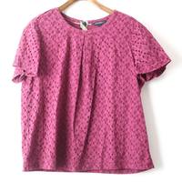 Tシャツ　レース生地 46 バーバリーロンドン 59593 BURBERRY LONDON パープル系 レディース