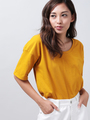 UネックベーシックTシャツ