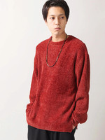 WEGO/ベロアモールクルーニット