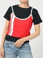 WEGO/ラインキャミレイヤードピチTシャツ