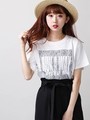 WEGO/レースロゴプリントTシャツ