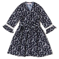 【50%OFF】リボンベルトつき花柄ワンピース