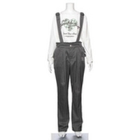 【50%OFF】サスペンダーつきフリルロングパンツ