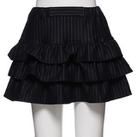 【50%OFF】ティアードフリルストライプ柄スカパン