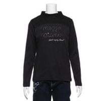 【50%OFF】レース切り替えハイネックTシャツ