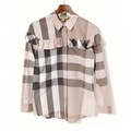 【新品】 オフセットチェック 長袖シャツ サイズ8 UK8 バーバリーロンドン y-001348 BURBERRY LONDON ベージュ レディース