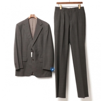 【新品】 ストライプノッチドラペルテーラードジャケットスーツ 175A6 バーバリーロンドン 69125 BURBERRY LONDON グレー メンズ