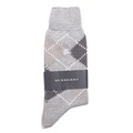 【新品】 ソックス アーガイル 25〜26cm バーバリーロンドン 70306 BURBERRY LONDON グレー メンズ