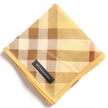 【新品】 チェック　ハンカチ  バーバリー 72810 BURBERRY イエロー メンズ