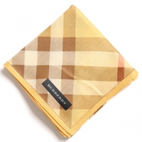 【新品】 チェック　ハンカチ  バーバリー 72810 BURBERRY イエロー メンズ