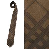 【新品】 チェックネクタイ 145×8.5cm バーバリーロンドン 45644 BURBERRY LONDON オリーブ系 メンズ