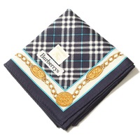 【新品】 ハンカチ  バーバリーロンドン 64546 BURBERRY LONDON ネイビー レディース