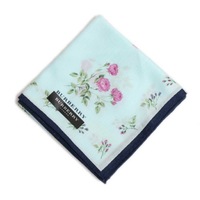 【新品】 ハンカチ 花柄  バーバリー 71561 BURBERRY ブルー メンズ