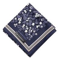 【新品】 ハンカチ 花柄  バーバリーロンドン 65737 BURBERRY LONDON ネイビー レディース