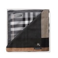 【新品】 ハンカチ　２枚セット　箱入り  バーバリーロンドン 68741 BURBERRY LONDON グレー　ブラック レディース