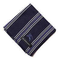【新品】 ハンカチ　ストライプ  バーバリーロンドン 68752 BURBERRY LONDON ネイビー レディース
