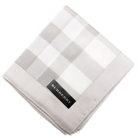 【新品】 ハンカチ　チェック 大 バーバリーロンドン 69134 BURBERRY LONDON グレー レディース