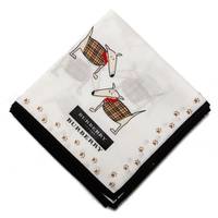 【新品】 ハンカチ　犬  バーバリーロンドン 66152 BURBERRY LONDON ホワイト レディース