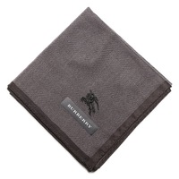 【新品】 ハンカチ　無地  バーバリーロンドン 69181 BURBERRY LONDON グレー レディース