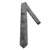 【新品】 ブラックレーベル・クレストブリッジ ストライプ　ネクタイ  65611 BLACK LABEL CRESTBRIDGE グレー メンズ
