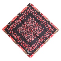 【新品】 ブルーレーベル クレストブリッジ ハート　チェック　薄手　ハンカチ  76432 BLUE LABEL CRESTBRIDGE ブラック レディース