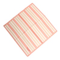 【新品】 ブルーレーベル クレストブリッジ ロゴ刺繍　ボーダー　ハンカチ　薄手  76445 BLUE LABEL CRESTBRIDGE ピンク レディース