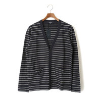 【新品】 ボーダーカーディガン M バーバリーロンドン 48711 BURBERRY LONDON ネイビー系 メンズ
