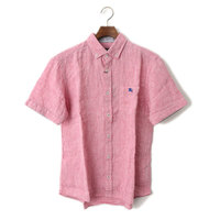 【新品】 ボタンダウンシャツ 2 バーバリーブラックレーベル 50400 BURBERRY BLACK LABEL ピンク系 メンズ