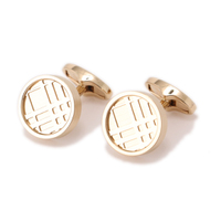【新品】 円型カフス 1.6cm バーバリー y-000542 BURBERRY ゴールド系 メンズ