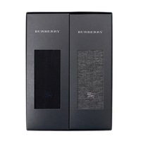【新品】 靴下2足セット  バーバリー 61249 BURBERRY ブラック、グレー レディース