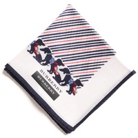 【新品】 犬　ハンカチ  バーバリー 72730 BURBERRY ホワイト メンズ