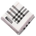 【新品】 薄手 ハンカチ チェック  バーバリー 72071 BURBERRY ホワイト メンズ