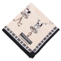 【新品】 薄手 ハンカチ 犬  バーバリー 72057 BURBERRY ベージュ レディース