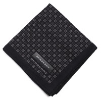 【新品】 薄手 ハンカチ 総柄  バーバリー 72063 BURBERRY ブラック メンズ