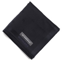 【新品】 薄手 ハンカチ 無地  バーバリー 72065 BURBERRY ブラック メンズ