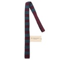 【新品】 棒タイ（ボーダー）  バーバリーロンドン 50823 BURBERRY LONDON ワインブルー系 メンズ