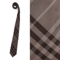【新品】チェックネクタイ バーバリーロンドン 全長144×剣先7cm キャメル系 y-000469 メンズ