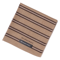 【新品】バーバリー ボーダーハンカチ カーキ系 40051 メンズ レディース